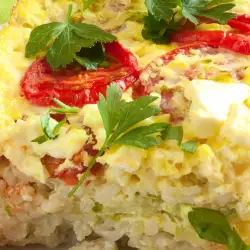 Ориз с яйца и мляко на фурна